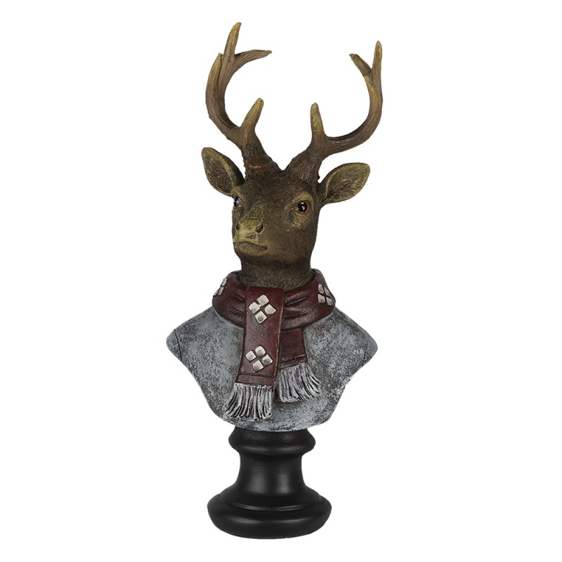 6PR4611 Figurine Cerf 10x9x23 cm Marron Polyrésine Accessoires de maison