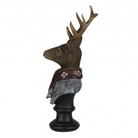 26PR4611 Figur Hirsch 10x9x23 cm Braun Polyresin Wohnaccessoires