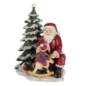 26PR4714 Figurine Santa Claus 16x13x22 cm Red Green Polyresin Christmas Decoration