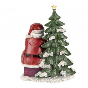 26PR4714 Figurine Santa Claus 16x13x22 cm Red Green Polyresin Christmas Decoration