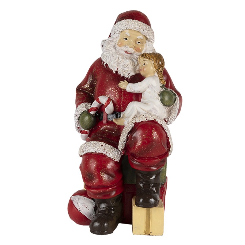 6PR4720 Figurine Santa Claus 9x9x18 cm Red Polyresin Christmas Decoration