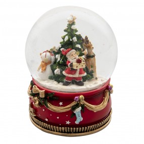 26PR4740 Snow Globe Santa Claus Ø 15x20 cm Red Green Plastic Glass Round