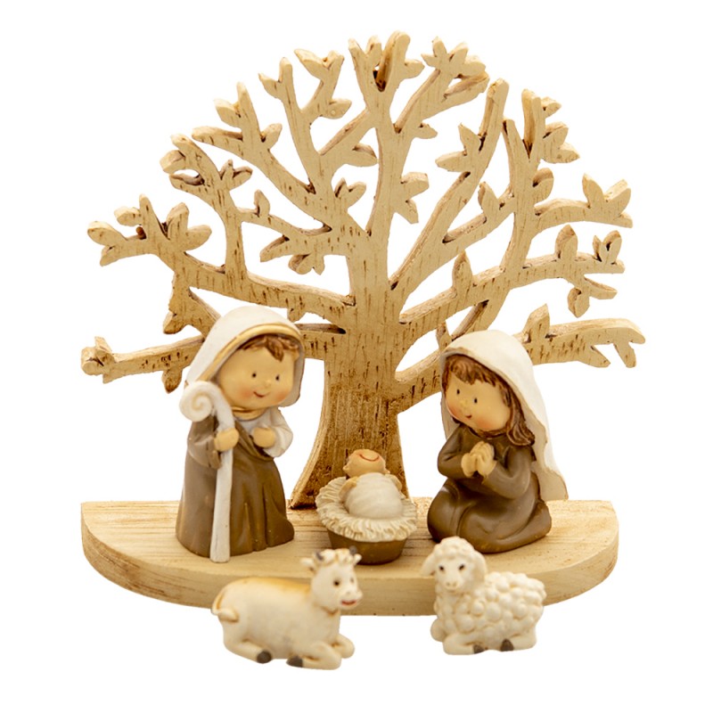 6PR4743 Figurine Jesus 11x5x10 cm Brown Polyresin Christmas Decoration
