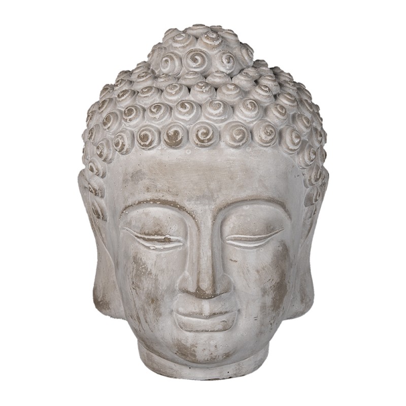 6TE0360L Figur Buddha 17x17x24 cm Grau Stein Wohnaccessoires