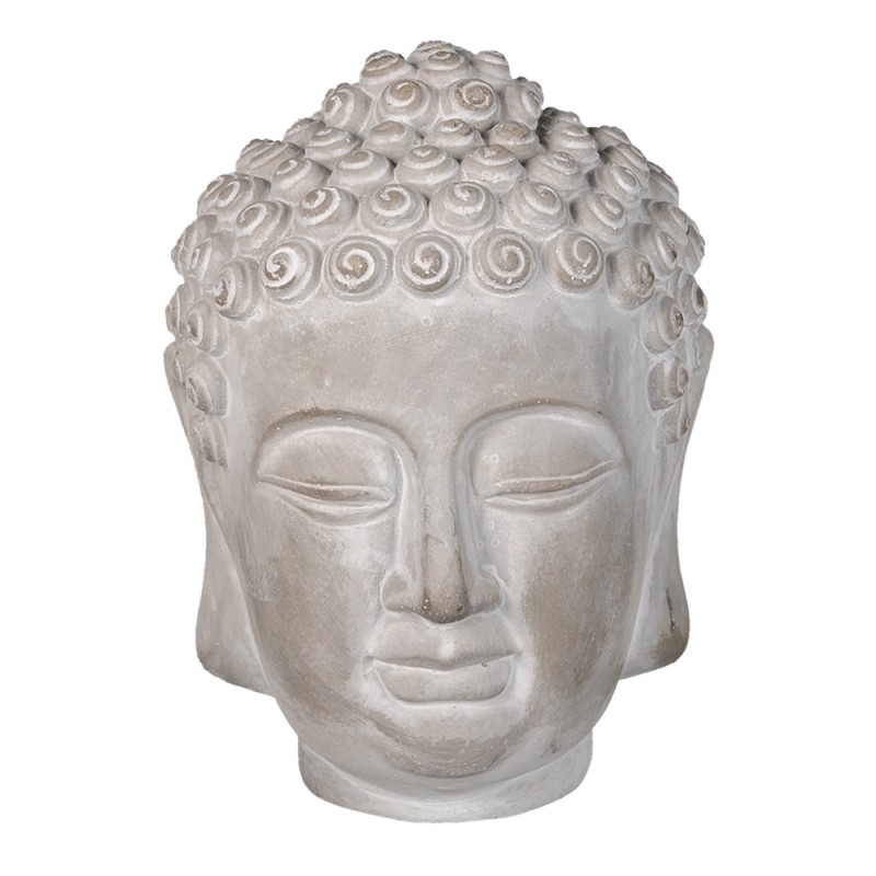 6TE0360M Figur Buddha 15x15x19 cm Grau Stein Wohnaccessoires