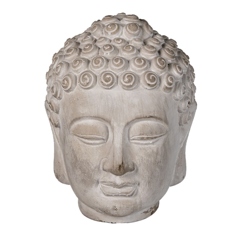 6TE0360S Statuetta Buddha 13x14x17 cm Grigio Pietra Accessori per la casa