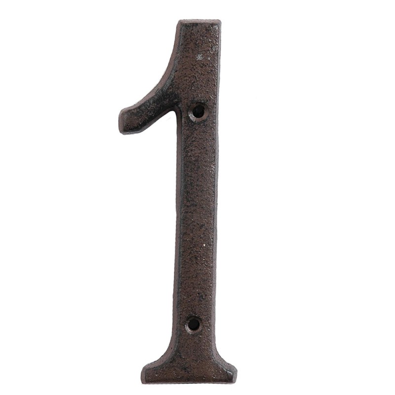 6Y0264-1 Nummer 1 15 cm Braun Eisen Rund Nummer Eins