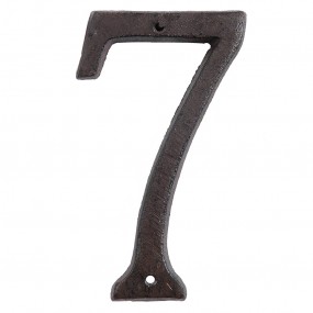 26Y0264-7 Number 7 15 cm Brown Iron Number seven