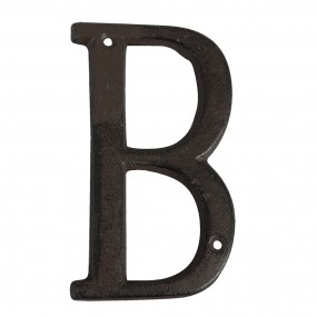 26Y0840-B Iron Letter B 13 cm Brown Iron Decorative Letters
