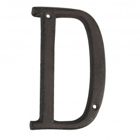26Y0840-D Iron Letter D 13 cm Brown Iron Decorative Letters