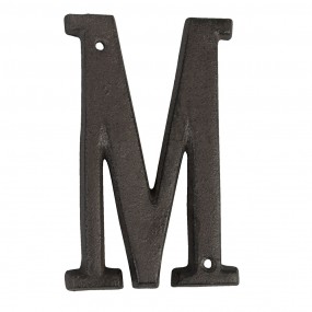 26Y0840-M Iron Letter M 13 cm Brown Iron Decorative Letters
