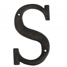 26Y0840-S Iron Letter S 13 cm Brown Iron Decorative Letters