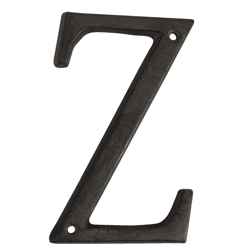 6Y0840-Z Lettera Z di ferro 13 cm Marrone Ferro Lettere decorative
