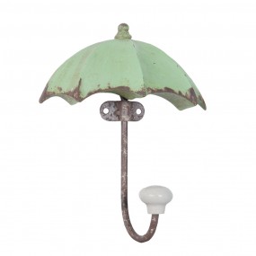 26Y2135 Wall Hook 12x5x15 cm Green Iron Umbrella Rectangle Coat Rack