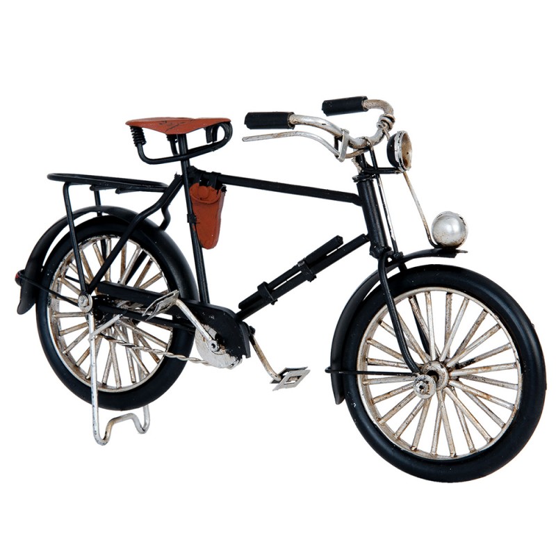 6Y2254 Miniatura decorativa Bicicletta 21x7x13 cm Nero Ferro Auto in miniatura
