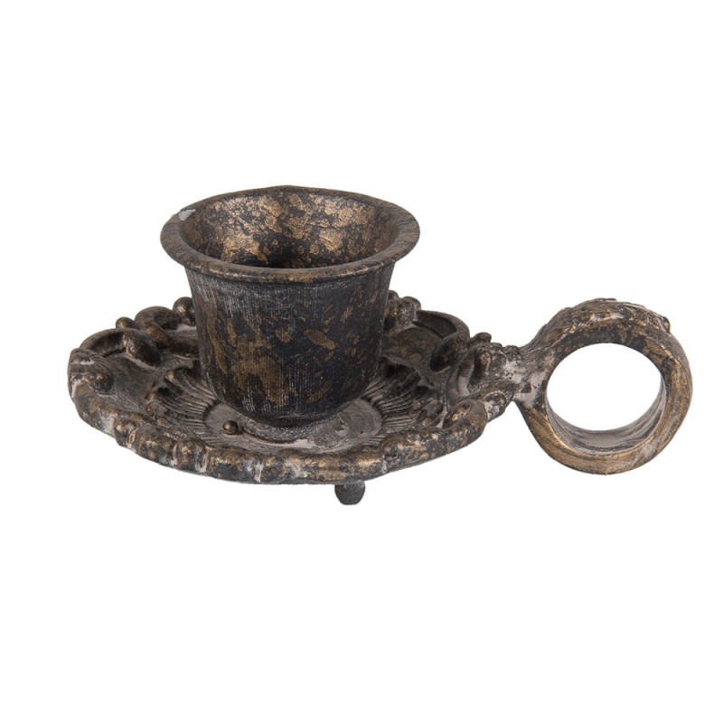 6Y2595 Candle holder 9x6x4 cm Brown Iron Candle Holder