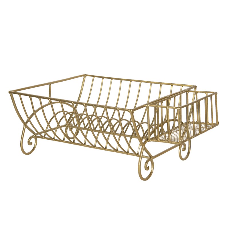 6Y2622GO Drying Rack 42x29x17 cm Gold colored Iron Rectangle