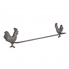 6Y3039 Towel Holder Rooster 51x8x13 cm Brown Iron Towel Bar