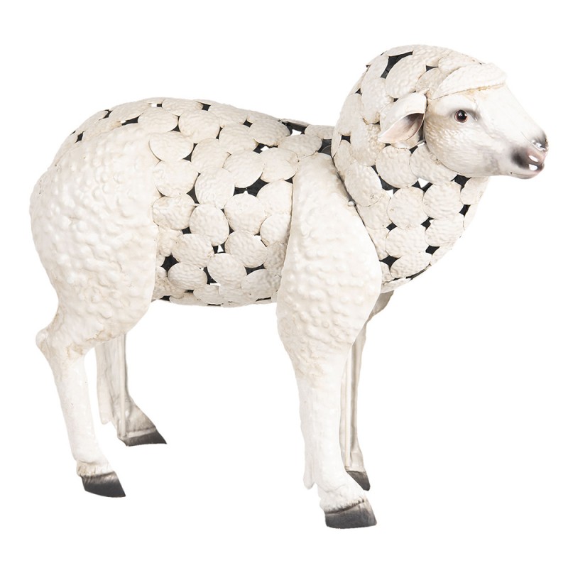 6Y3535 Décoration Mouton 49*17*45 cm Blanc Fer Figurine décorative