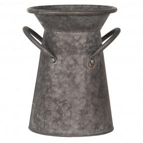 26Y3742 Decorative Coal Scuttle Ø 17x23 cm Grey Iron Round Bucket
