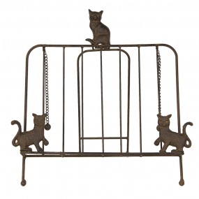 26Y3814 Cookbook Stand 38x25x38 cm Brown Iron Cats Rectangle Book Holders