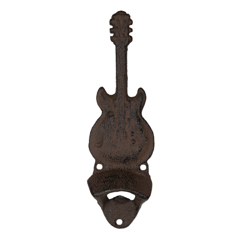 6Y3849 Bottle Opener 6*2*21 cm Brown Iron Guitar
