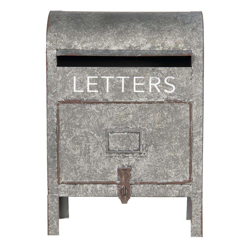 6Y4220 Letterbox Wall 28*16*40 cm Grey Metal Rectangle
