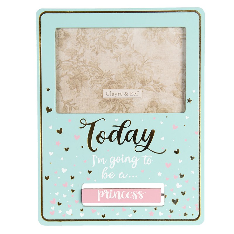 2F0625 Photo Frame 15x10 cm Turquoise Wood Rectangle Picture Frame