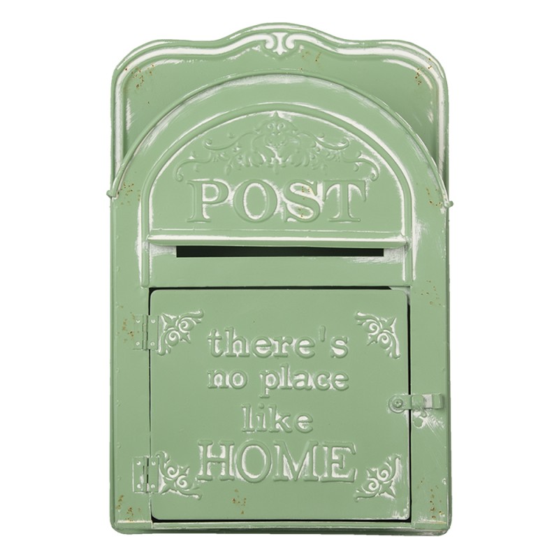6Y4243 Letterbox Wall 26*9*39 cm Green Metal Rectangle