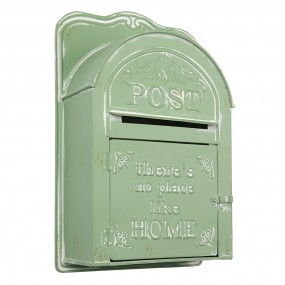 26Y4243 Mailbox 26x9x39 cm Green Metal Rectangle Wall Mailbox
