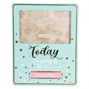 22F0625 Photo Frame 15x10 cm Turquoise Wood Rectangle Picture Frame