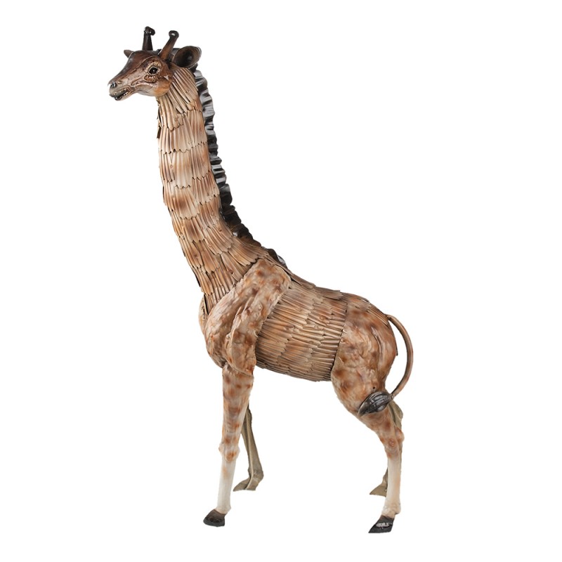 6Y4427 Figurine Girafe 37x14x59 cm Marron Fer Accessoires de maison