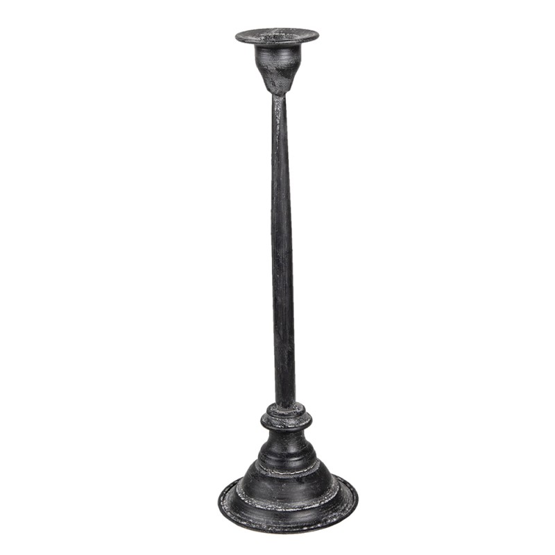 6Y4472S Candle holder Ø 11x37 cm Black Iron Candle Holder
