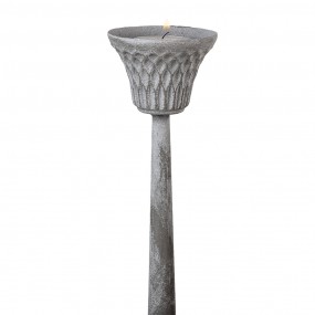 26Y4496 Kerzenständer Ø 15x50 cm Silberfarbig Eisen Kerzenständer