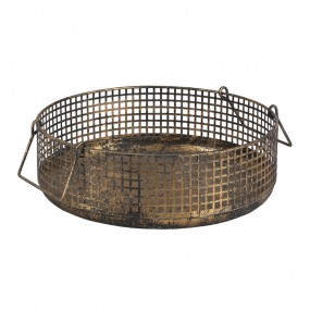 26Y4499 Storage Basket Ø 38x14 cm Copper colored Iron Round