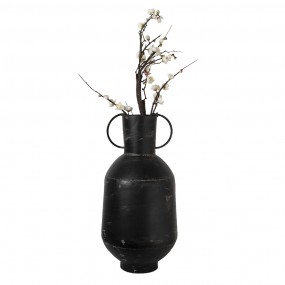 26Y4513 Vase Ø 26x52 cm Black Metal Round Decorative Vase
