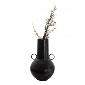 26Y4515 Vase Ø 26x42 cm Black Metal Round Decorative Vase