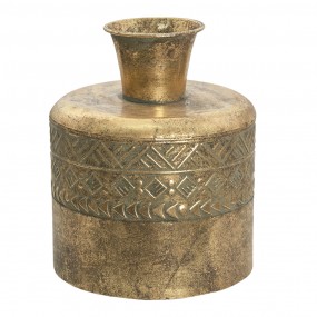 26Y4516 Vase Ø 21x25 cm Copper colored Metal Round Decorative Vase