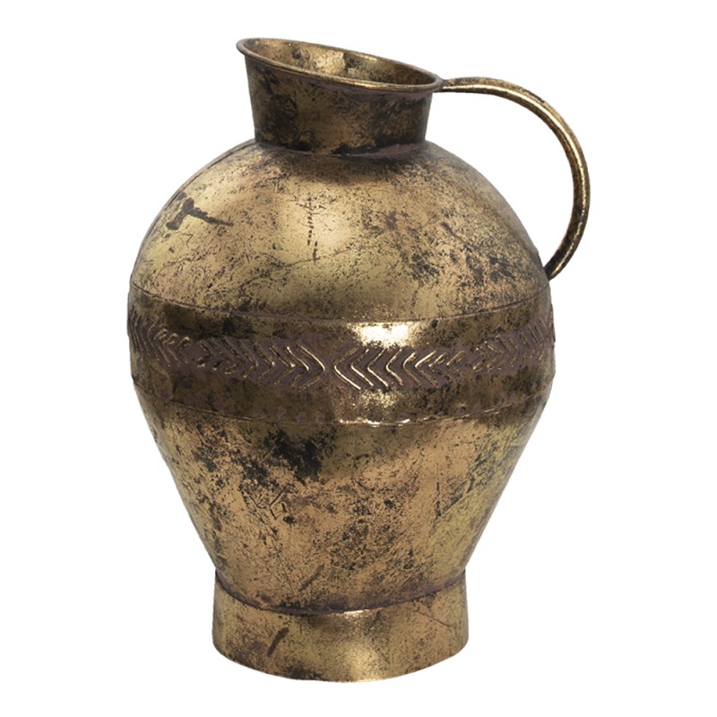 6Y4520 Vase 27x23x34 cm Copper colored Metal Round Decorative Vase