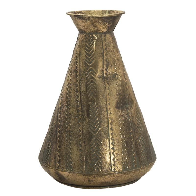 6Y4521 Vase Ø 27x38 cm Copper colored Metal Round Decorative Vase