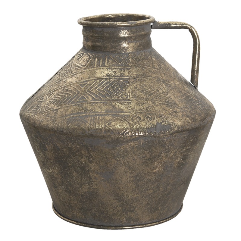 6Y4523 Vase Ø 33x34 cm Copper colored Metal Round Decorative Vase