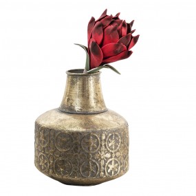 26Y4529 Vase Ø 19x22 cm Couleur cuivre Métal Rond Vase de décoration