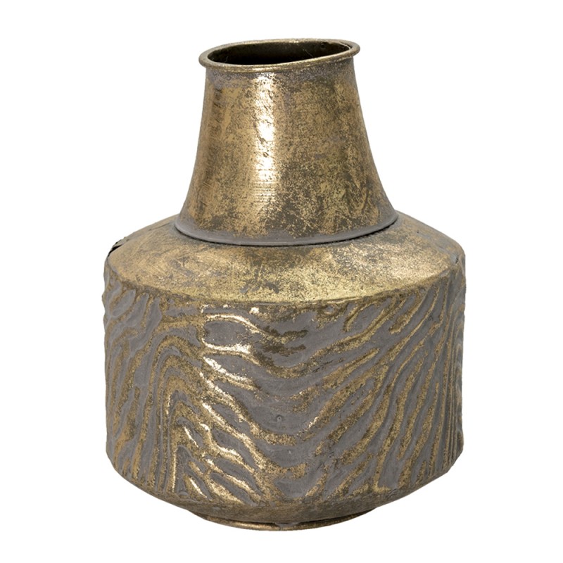 6Y4530 Vase Ø 15x21 cm Copper colored Metal Round Decorative Vase