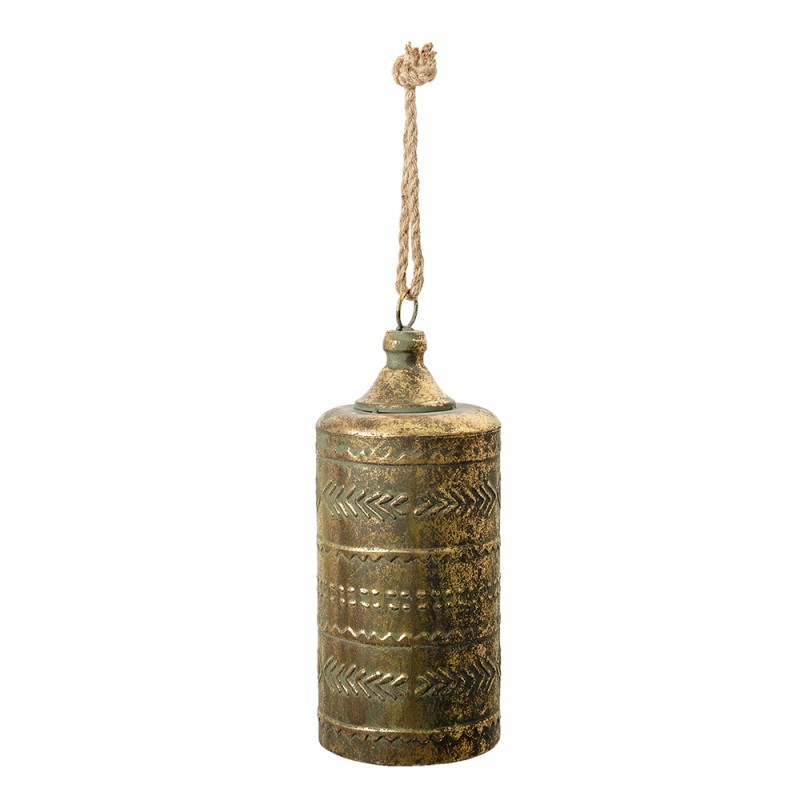 6Y4544 Vintage Doorbell Ø 13x31 cm Copper colored Metal Round Garden Bell