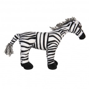 2DT0309 Deurstopper Zebra 37x13x30 cm Zwart Wit Polyester Deurklem