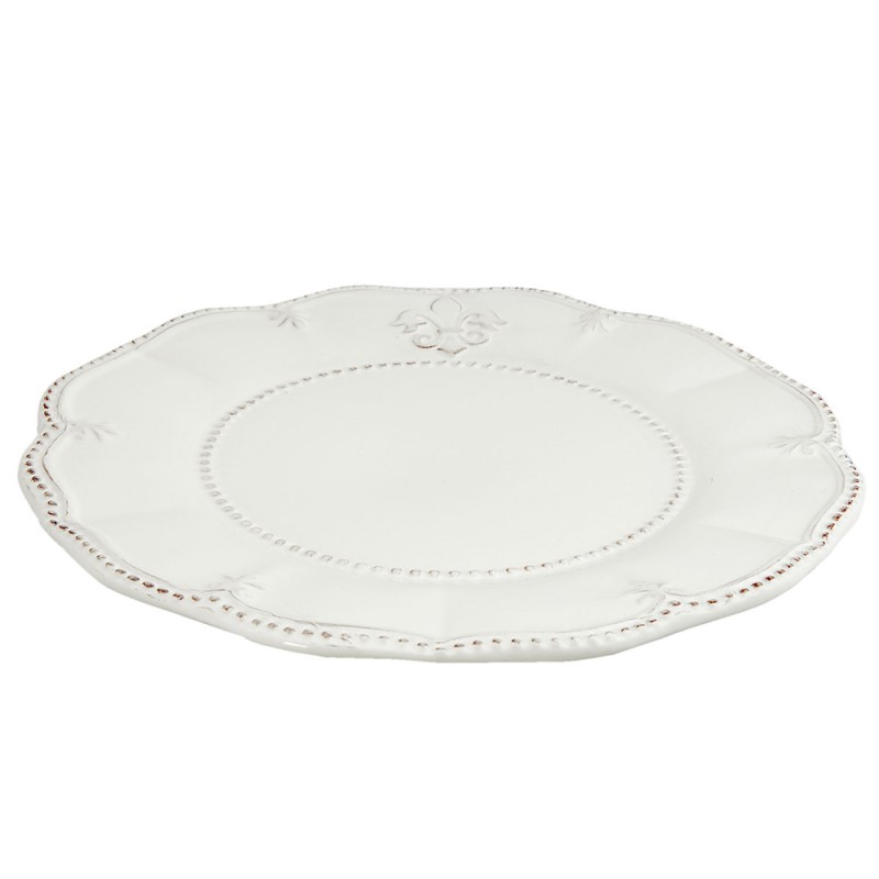 FRLRP Piatto da cena   Ø 28 cm Bianco Ceramica Rotondo Piatto da pranzo