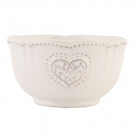 2HRTPUN Soup Bowl Ø 12 cm Beige Ceramic Heart Round Serving Bowl