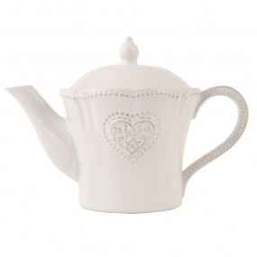 Clayre & Eef Teapot Porcelain 0,7 L Flowers & Matching Mug 0,1L 