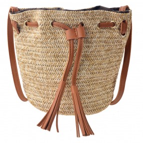 2JZBG0169 Women's Handbag 22x20x16 cm Beige Paper straw Rectangle Bag