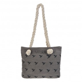 2JZBG0203 Women's Handbag 36x10x26 cm Grey Plastic Birds Rectangle Bag